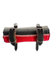 MOTORCYCLE BELT BLANKET HOLDER BIKER, MEXICAN,HAND MADE,  BRIGHT RED picture