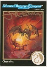 Gold Border Signed Jeff Easley 1991 TSR AD&D Dragonlance Art Card #135 Checklist picture
