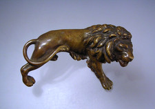 Antique Bronze Lion Sculpture 19th c picture