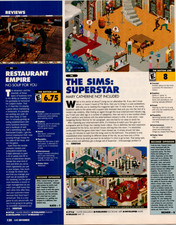 Game Article 2003 The Sims Superstar Restaurant Empire PC Game Review Print Ad picture