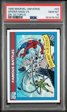 1990 Marvel Universe Spider-Man VS. Dr. Octopus #93 PSA 10 picture