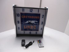 Greyhound Lines LED light up Advertising wall clock Brand New picture
