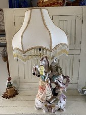Vintage Italian Capodimonte Porcelain Figural Lamp picture