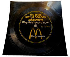 1988 McDonald's Win a Million Dollars Record Newspaper Promotion 33 1/3 RPM picture