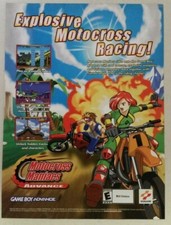 2001 MOTOCROSS MANIACS ADVANCE ~ Vintage Video Game PRINT AD Game Boy Advance picture